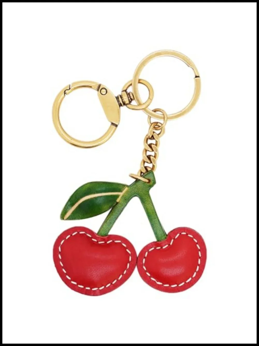 Genuine Leather Cat Keychain Charm Handmade 3D Pendant Keyring Accessory